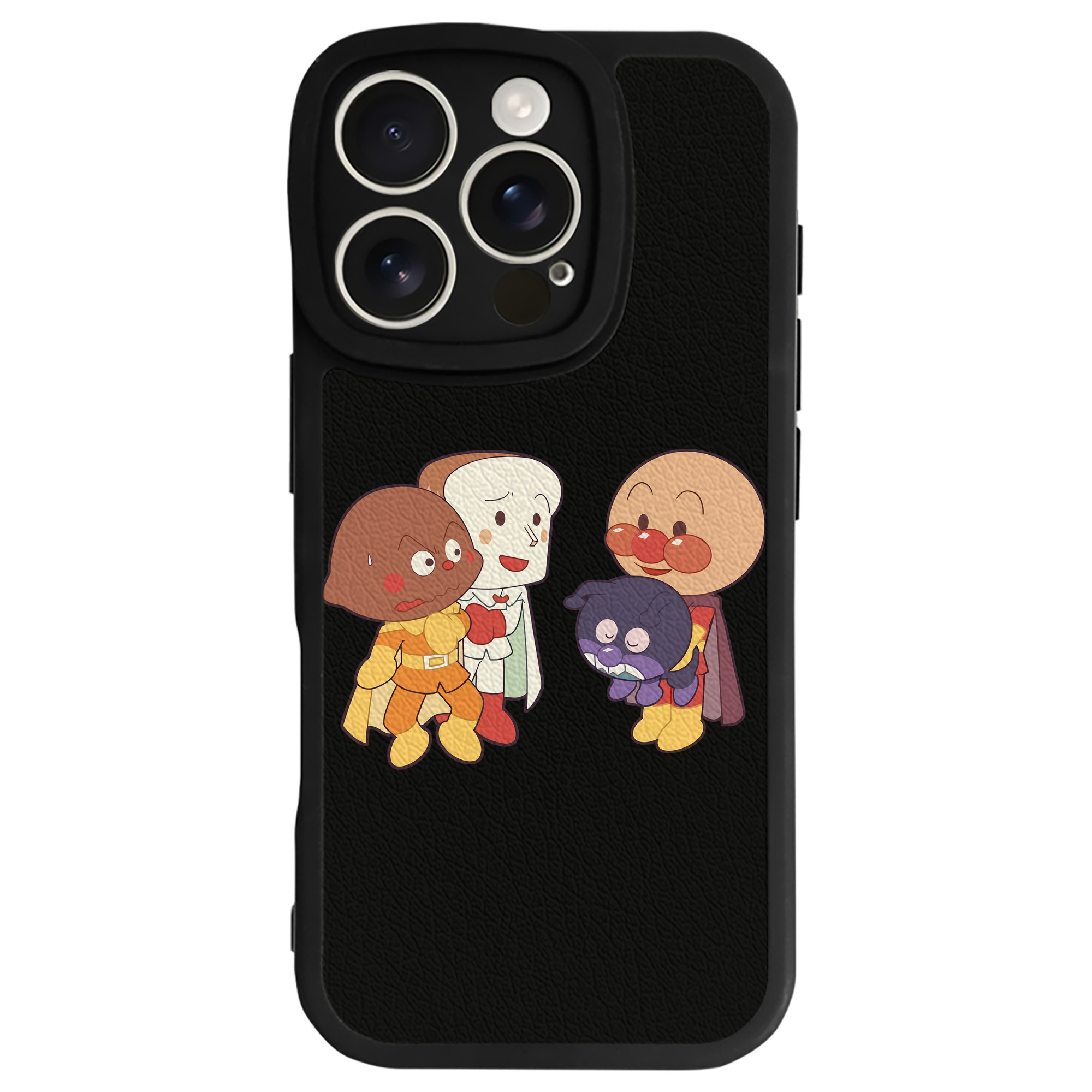 （画像用） アンパンマン Anpanman 【iPhone 16シリーズ対応】シリコンスマホケース（レザー調） 材質：シリコン